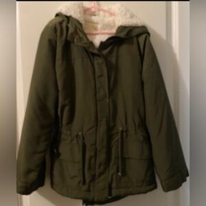 Copper Key Olive Green Hooded Jacket